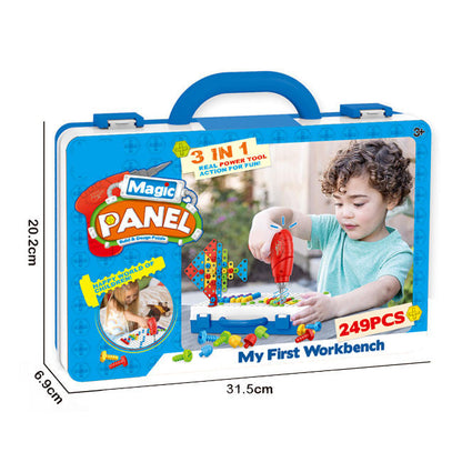 Children's Power Toolbox Assembly 249 Pieces -  Get deals pk