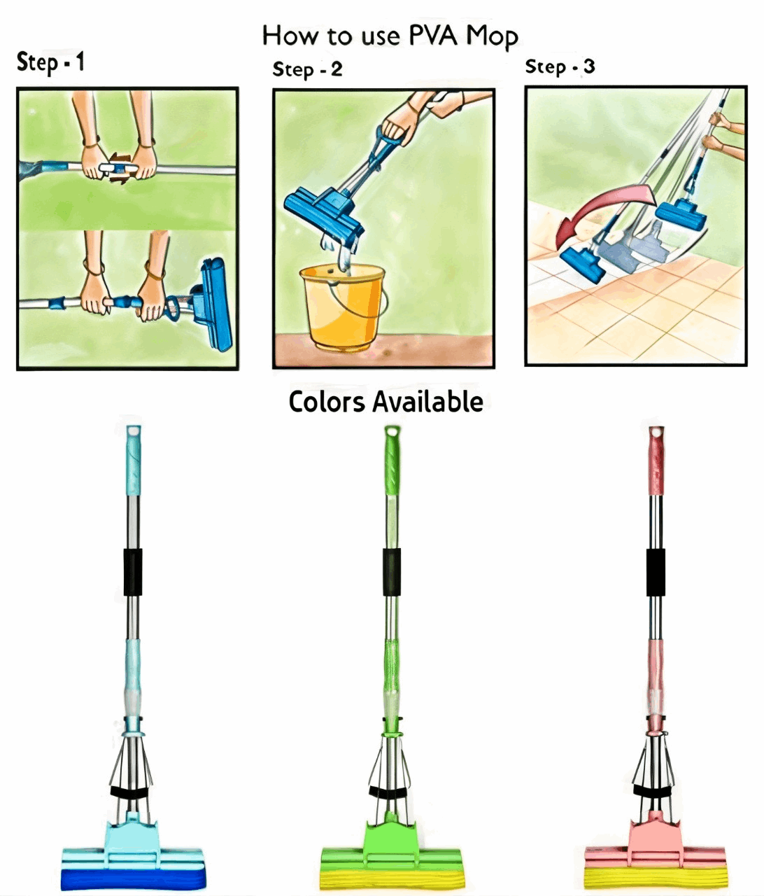 Sponge Squeeze Mop -  Get deals pk