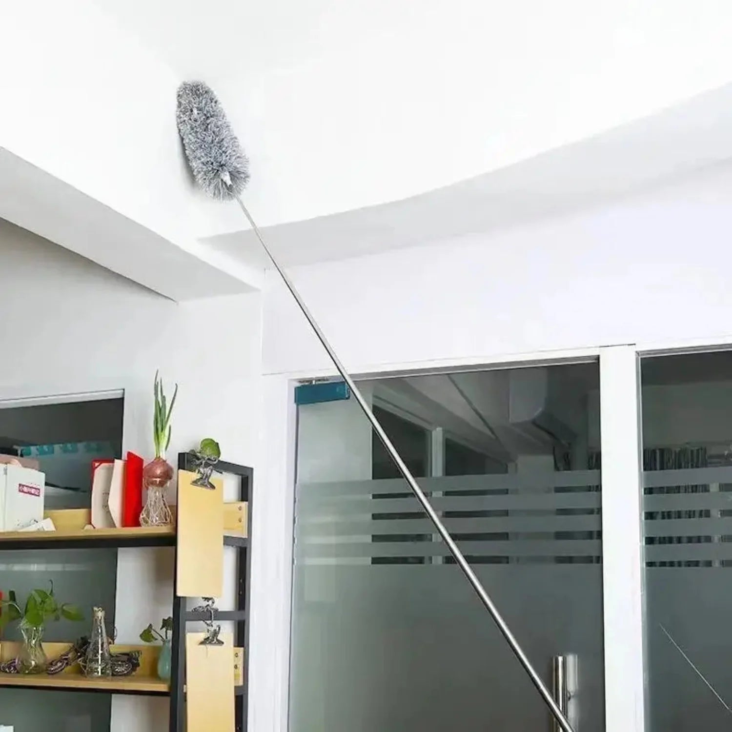 2.8m Microfiber Duster with Telescopic Stainless Steel Pole – Ceiling, Fan & Furniture Cleaning Tool -  Get deals pk