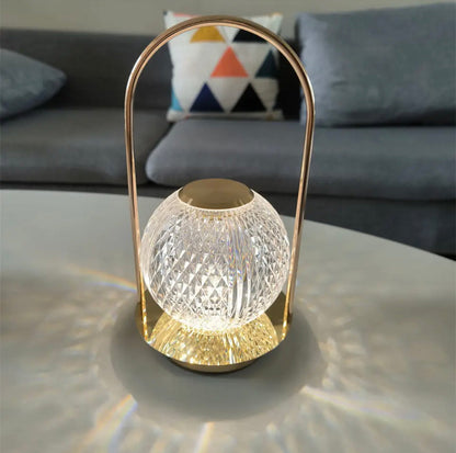 Retro Creative Metal Table Lamp, Portable Desk Lamp, Home decoration Crystal Ball Table Lamp -  Get deals pk