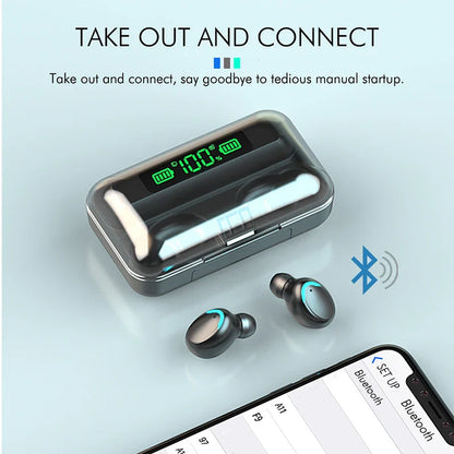 Original F9 Wireless Earbuds with ENC – Crystal Clear Calls & Deep Bass -  Get deals pk