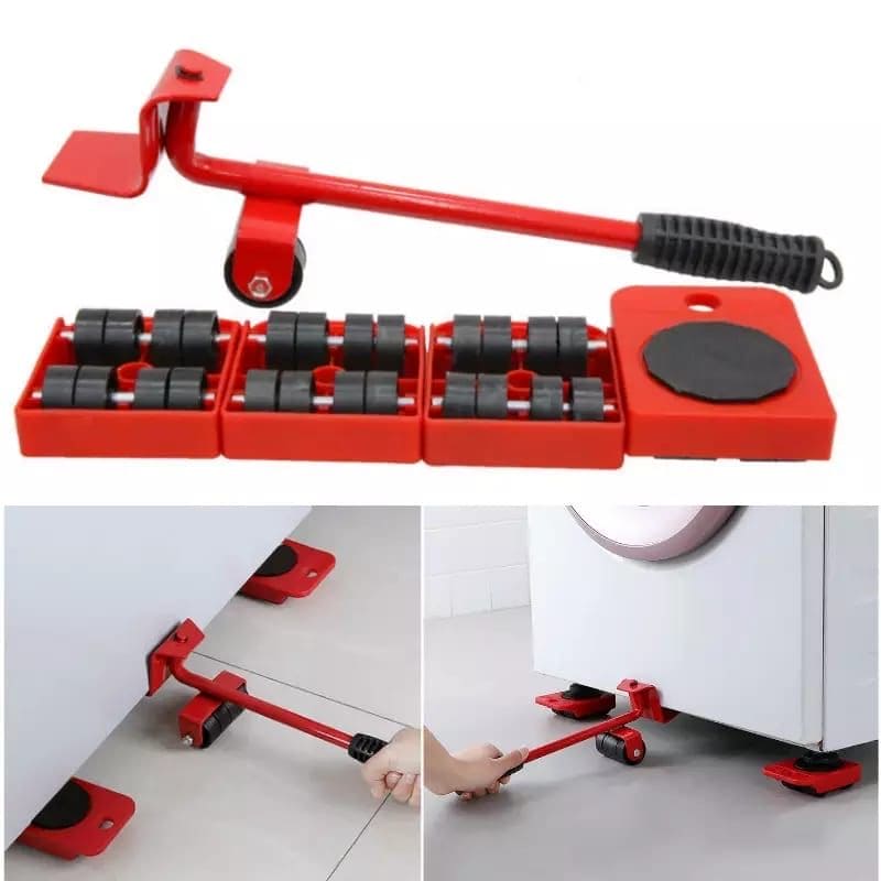 5-in-1 Heavy Duty Furniture Lifter & Moving Tool Set – Flexible Slider & Roller Kit 💪 -  Get deals pk