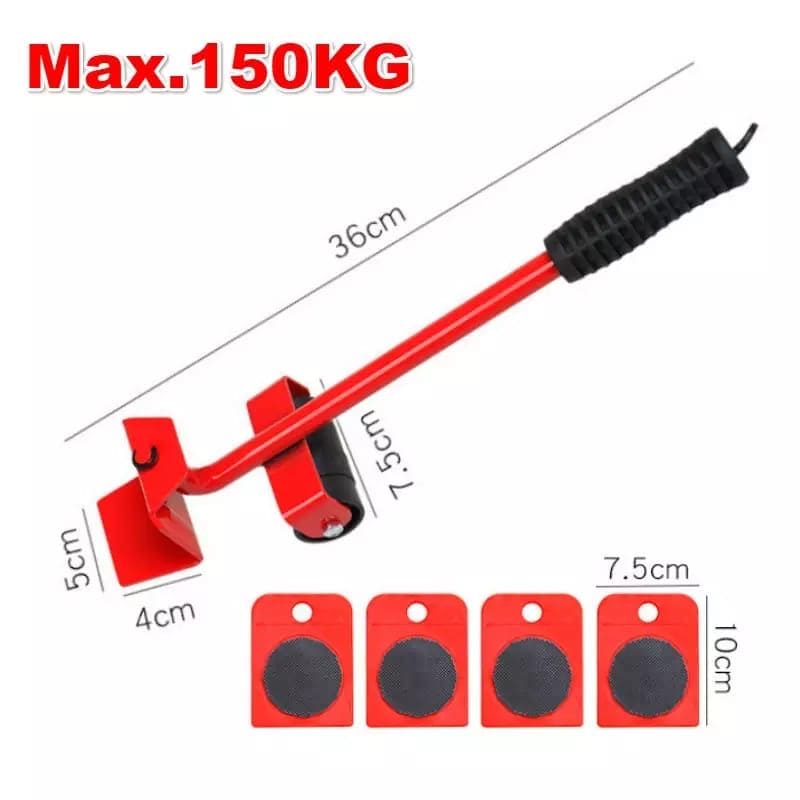 5-in-1 Heavy Duty Furniture Lifter & Moving Tool Set – Flexible Slider & Roller Kit 💪 -  Get deals pk
