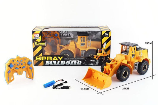 Big Size Rechargeable RC Bulldozer with Smoke & Lights – Battery Operated Construction Toy -  Get deals pk