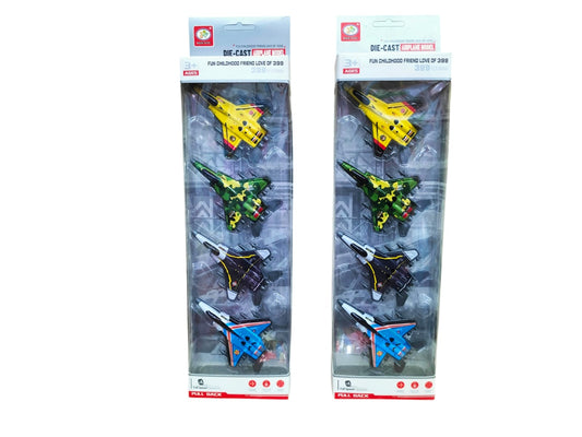 4-Piece Diecast Metal Fighter Jet Set – Pull Back Mini Aircraft Toy Collection -  Get deals pk