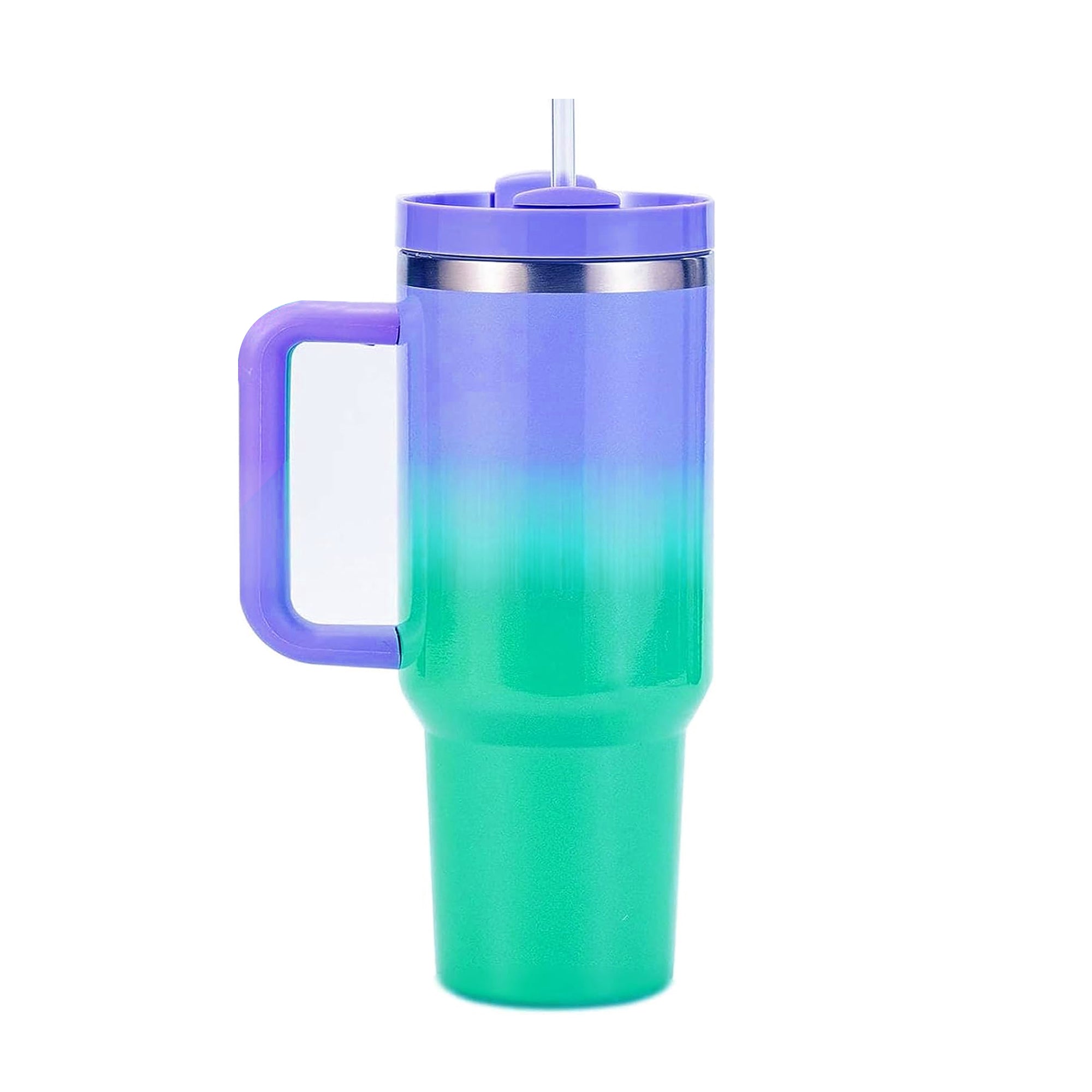 1200 ml Tumbler with Handle Straw(Random color)