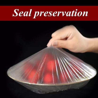 Set of 100 Plastic Stretchable Bowl Covers – Disposable Food Storage Wraps for Plates & Bowls