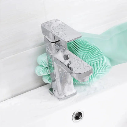 Silicone Dish Washing Gloves Non-Slip Waterproof Kitchen Gloves Pakistan

