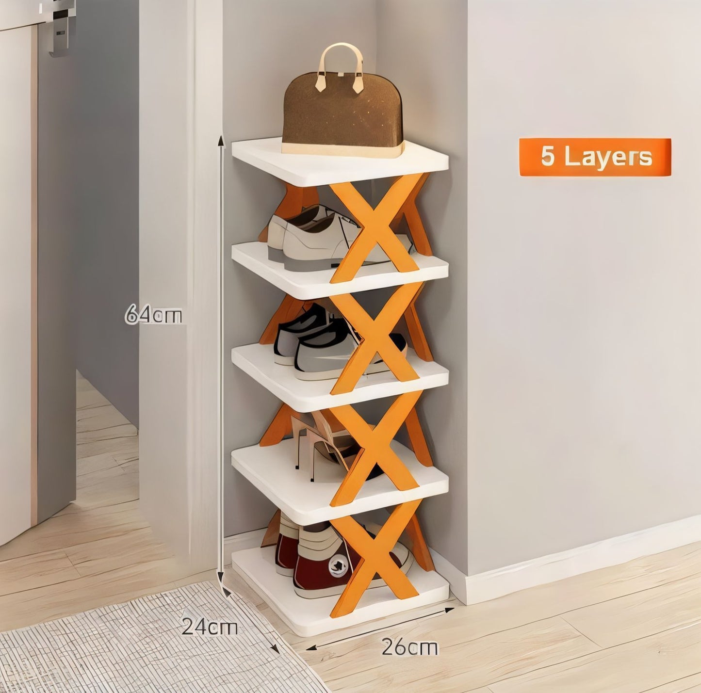 5 Layer X-Shoe Plastic Rack with Box Packing / Rack Organizer -  Get deals pk