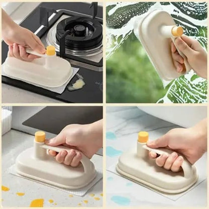 Multipurpose Kitchen Cleaning Brush – Hands-Free Grease & Stain Remover with Reusable Dirt Removal Pad -  Get deals pk