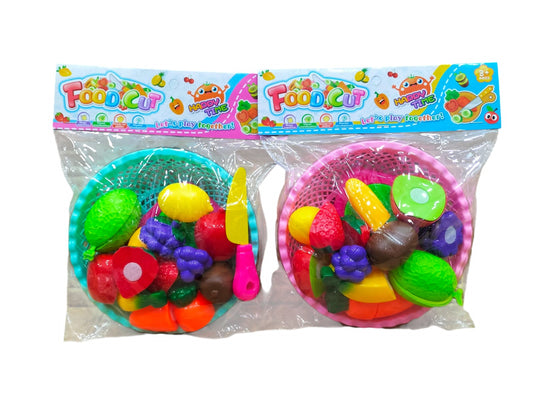 Big Cutting Fruit Toy Set with Basket – Educational Pretend Play for Kids (2 Colors -  Get deals pk