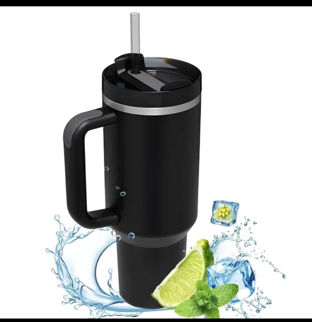 1200 ml Tumbler with Handle Straw(Random color)