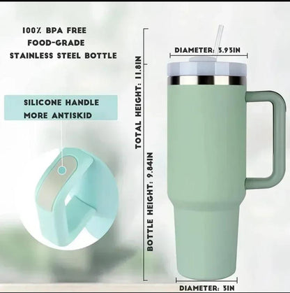 1200 ml Tumbler with Handle Straw(Random color)
