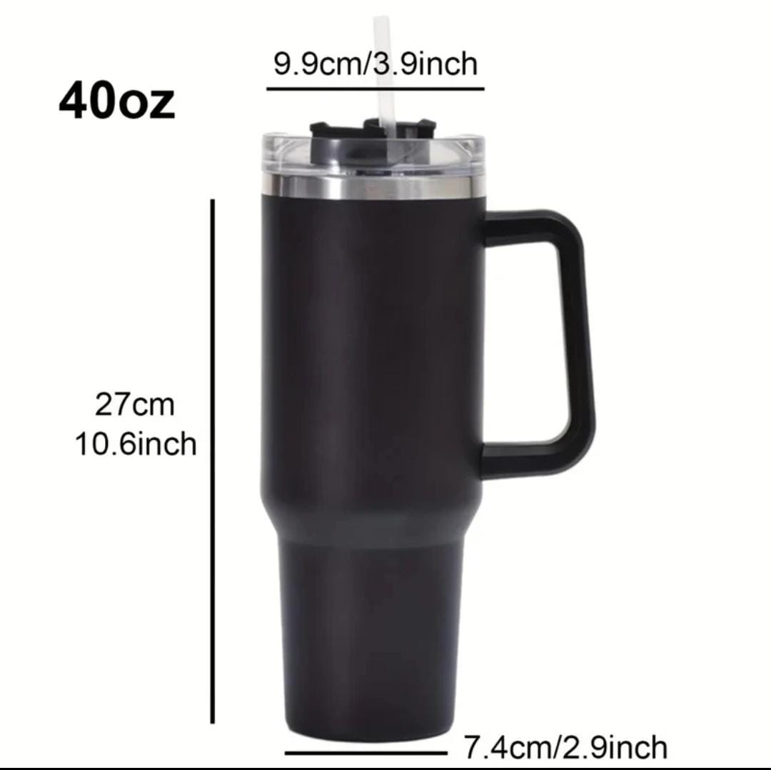 1200 ml Tumbler with Handle Straw(Random color)