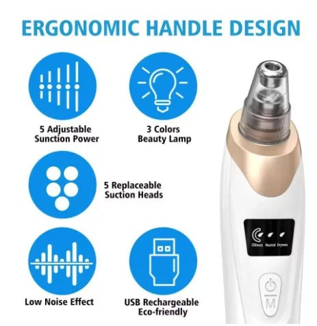 🌟 Blackhead Remover Vacuum – USB Rechargeable Pore Cleaner Kit -  Get deals pk