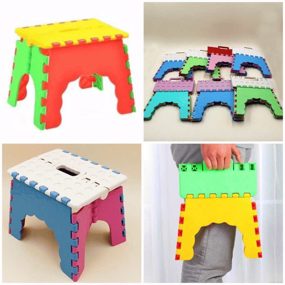 Kids Mini Foldable Stool Table (Mix Random Colour) -  Get deals pk