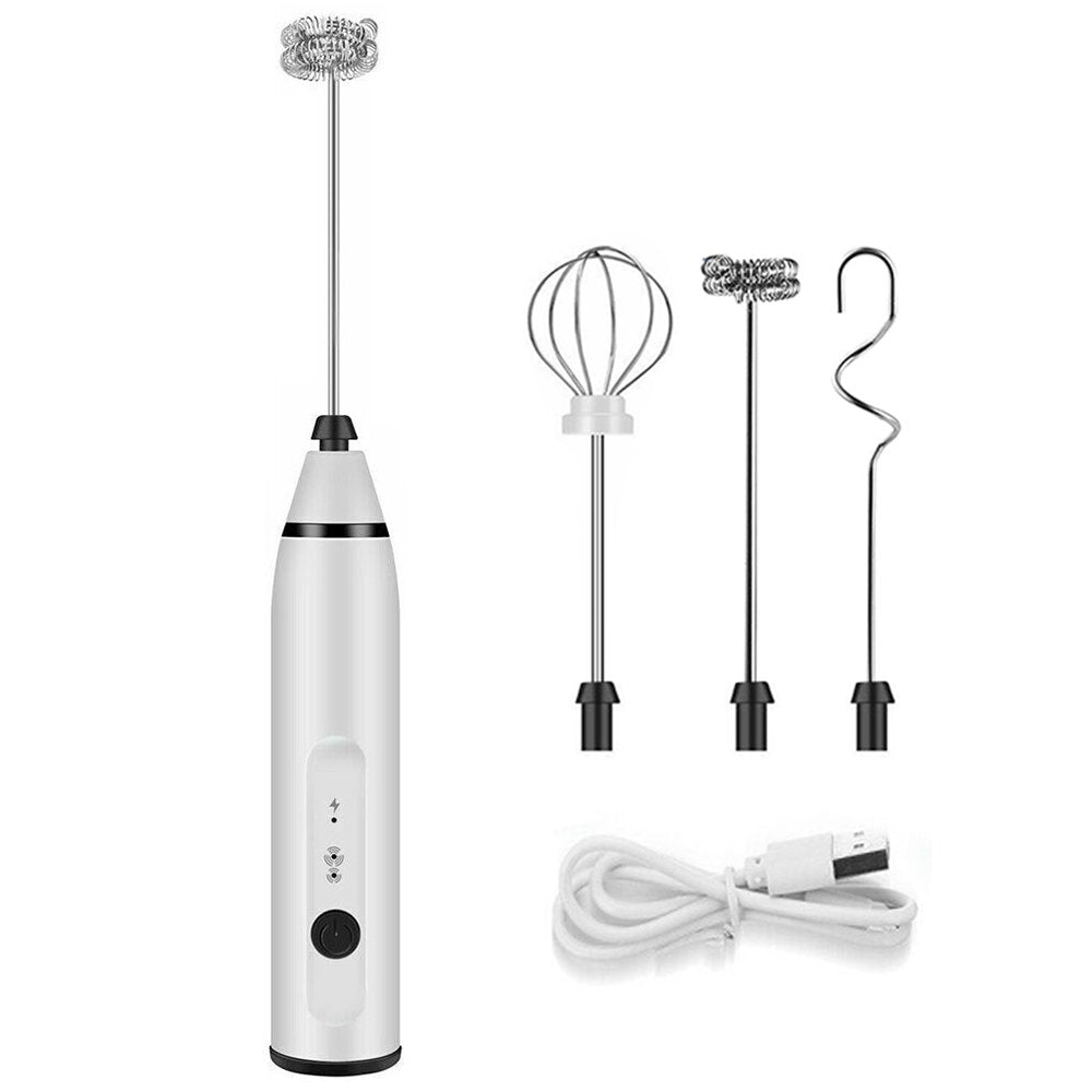 Electric Milk Frother Portable Egg Beater/Coffee Beater USB Rechargeable Handheld Coffee Blender Milk Shaker Mixer Foamer Food Blender -  Get deals pk
