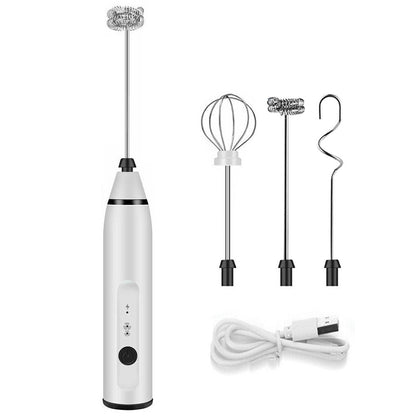 Electric Milk Frother Portable Egg Beater/Coffee Beater USB Rechargeable Handheld Coffee Blender Milk Shaker Mixer Foamer Food Blender -  Get deals pk