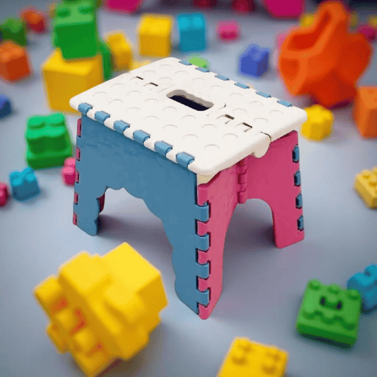 Kids Mini Foldable Stool Table (Mix Random Colour) -  Get deals pk