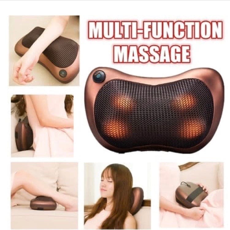 Multifunctional Electric Body Massager Pillow with Heat – Deep Tissue Kneading, 4 Massage Heads for Back, Neck & Shoulder Pain Relief -  Get deals pk
