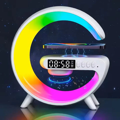 Mini G Type Wireless Charging Alarm Clock & Lamp -  Get deals pk