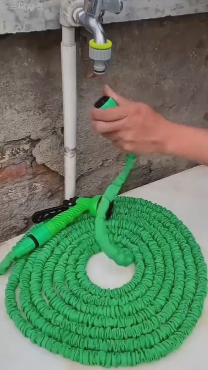 Magic Expandable Garden Water Hose Pipe – 100 FT with Spray Gun & Fittings