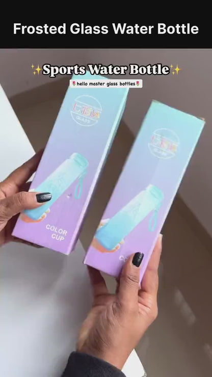 Hello Master Crystal Glass Water Bottle