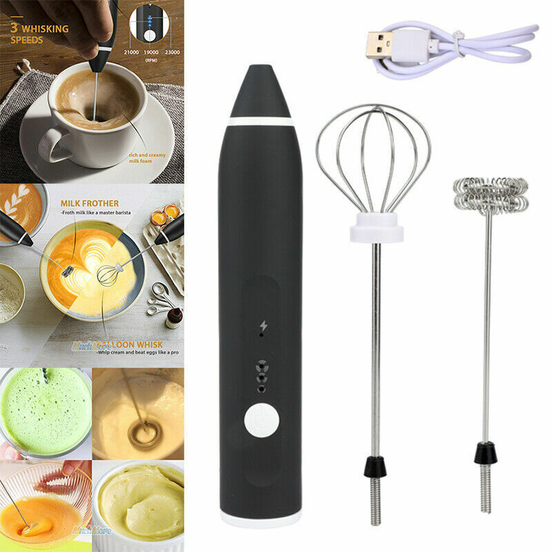 Electric Milk Frother Portable Egg Beater/Coffee Beater USB Rechargeable Handheld Coffee Blender Milk Shaker Mixer Foamer Food Blender -  Get deals pk