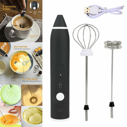 Electric Milk Frother Portable Egg Beater/Coffee Beater USB Rechargeable Handheld Coffee Blender Milk Shaker Mixer Foamer Food Blender -  Get deals pk