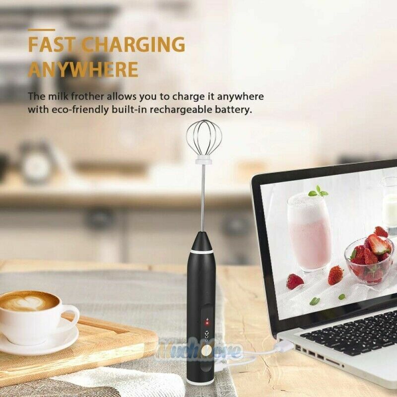 Electric Milk Frother Portable Egg Beater/Coffee Beater USB Rechargeable Handheld Coffee Blender Milk Shaker Mixer Foamer Food Blender -  Get deals pk